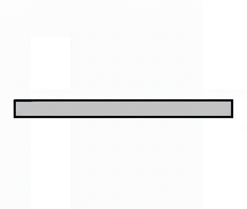 Barra piatta in alluminio argento anodizzato| spigolo vivo | barra da 1 mt | per mobili e strutture | varie misure