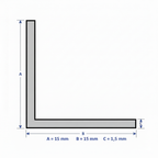 Profilo in alluminio angolare bronzo anodizzato | lati uguali | barra da 1 mt | per mobili e strutture | varie misure