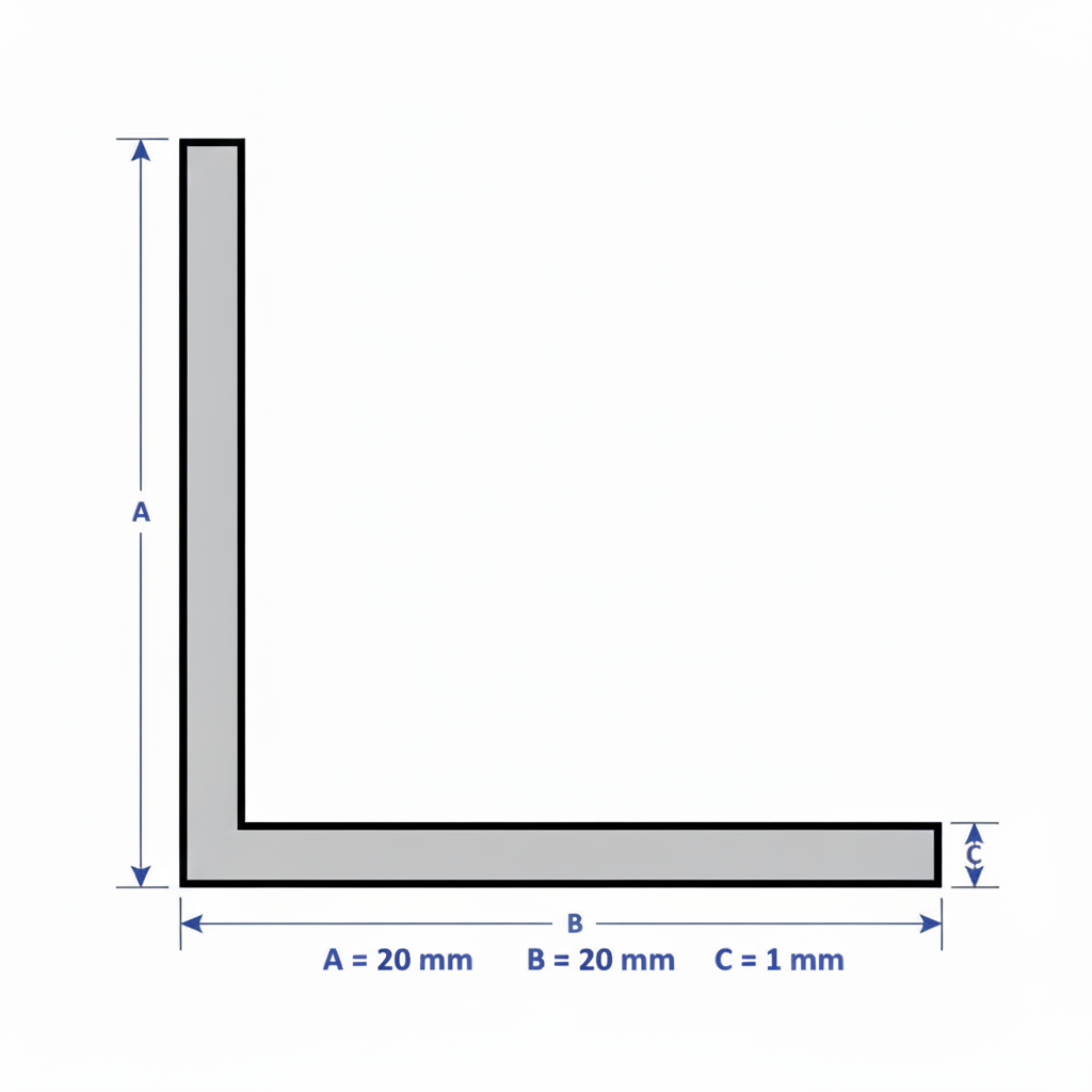 Profilo in alluminio angolare bronzo anodizzato | lati uguali | barra da 1 mt | per mobili e strutture | varie misure