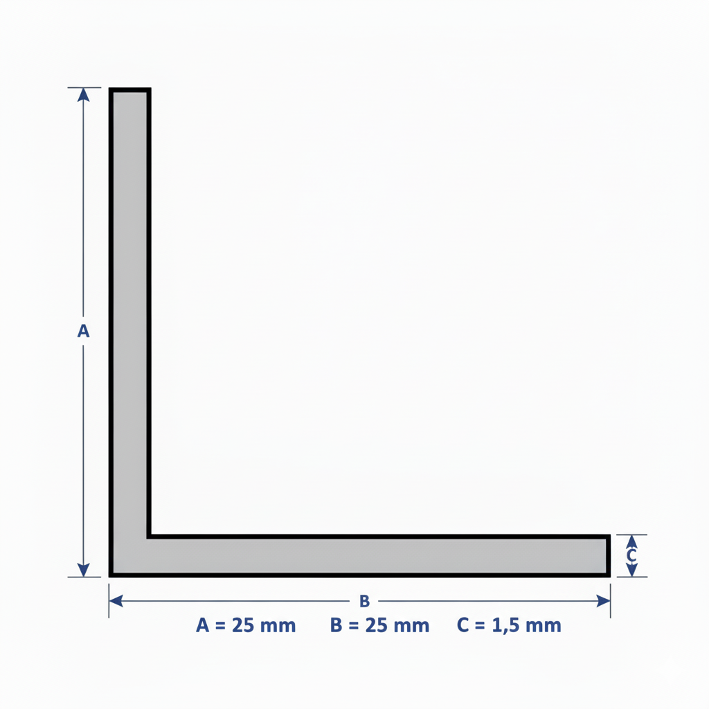 Profilo in alluminio angolare bronzo anodizzato | lati uguali | barra da 1 mt | per mobili e strutture | varie misure