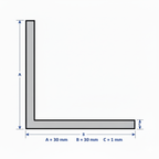Profilo in alluminio angolare oro anodizzato | lati uguali | barra da 1 mt | per mobili e strutture | varie misure