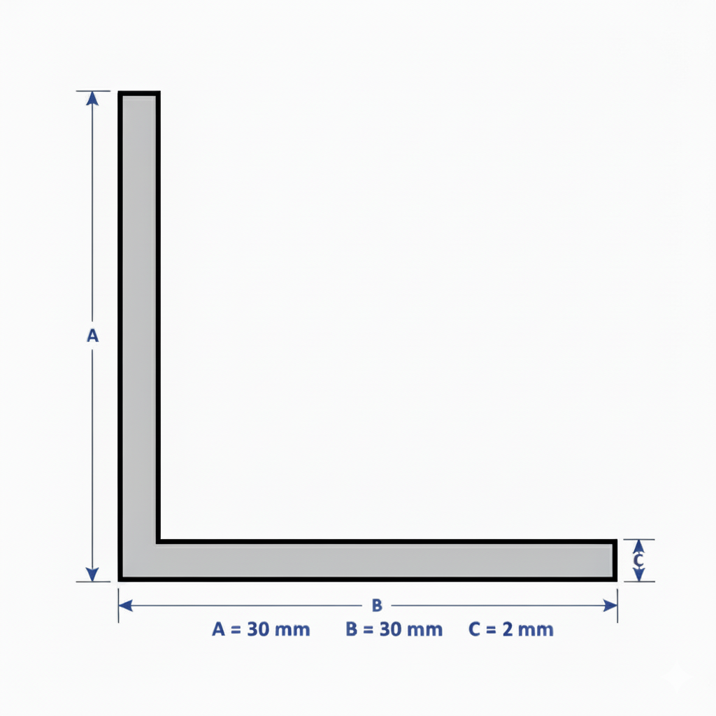 Profilo in alluminio angolare oro anodizzato | lati uguali | barra da 1 mt | per mobili e strutture | varie misure