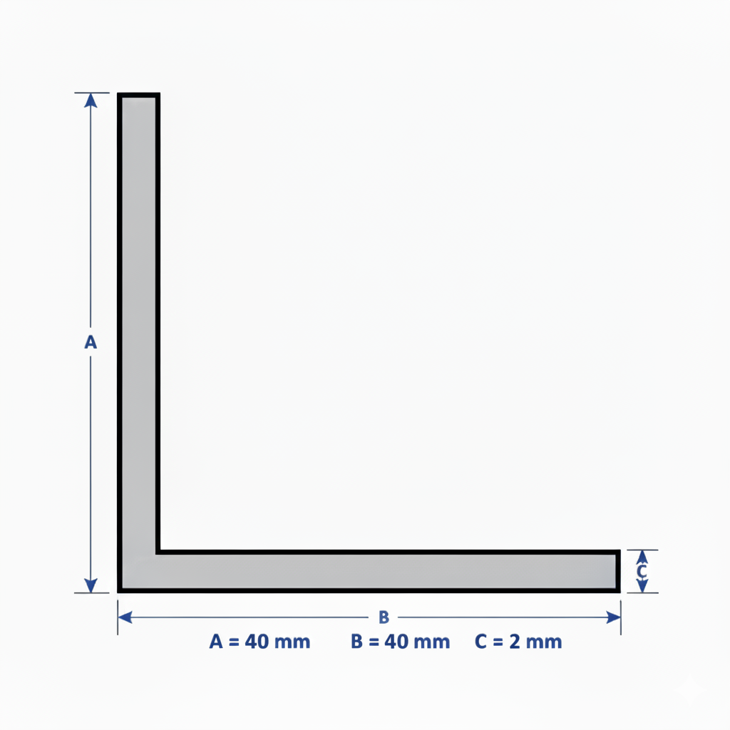 Profilo in alluminio angolare bianco anodizzato | lati uguali | barra da 1 mt | per mobili e strutture | varie misure