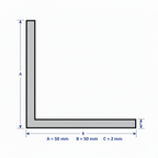 Profilo in alluminio angolare nero anodizzato | lati uguali | barra da 1 mt | per mobili e strutture | varie misure