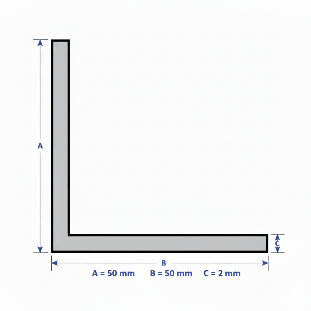 Profilo in alluminio angolare bianco anodizzato | lati uguali | barra da 1 mt | per mobili e strutture | varie misure