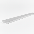 Barra piatta in alluminio argento anodizzato| Bordi Tondi | barra da 1 mt | per mobili e strutture | varie misure