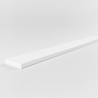 Barra piatta in alluminio bianco| Bordi Tondi | barra da 1 mt | per mobili e strutture | varie misure