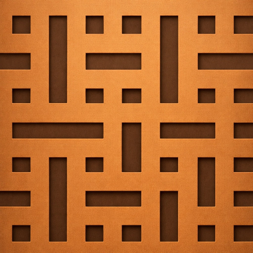 Lamiera decorativa forata in alluminio Bronzo | Dimensione 1 MT X 1 MT | Spessore 8 MM