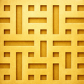 Lamiera decorativa forata in alluminio Oro| Dimensione 1 MT X 1 MT | Spessore 8 MM