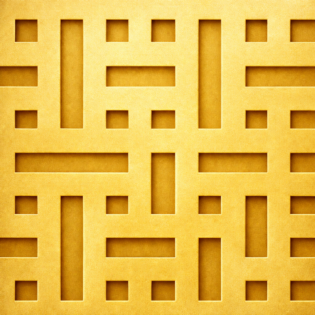 Lamiera decorativa forata in alluminio Oro| Dimensione 1 MT X 1 MT | Spessore 8 MM